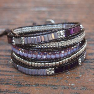 Purple wrap bracelet